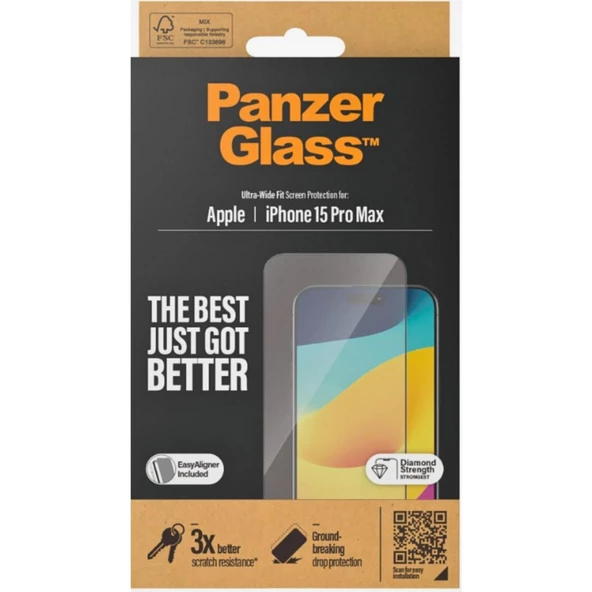 PanzerGlass iPhone 15 Pro Max UWF wA, Ekran Koruyucu - 2