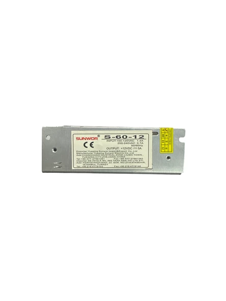 60w-12v-5A Yüksek Verimli Güç Kaynağı SMPS - 3