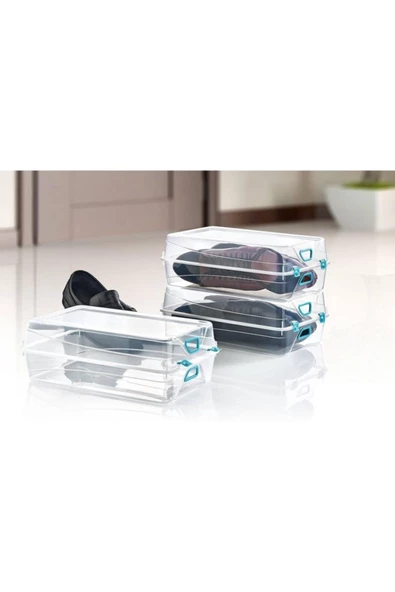 10 Adet Şeffaf Erkek Ayakkabı Saklama Ve Düzenleme Kutusu - 2