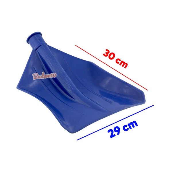 Plastik Faryap Kar Küreme Küreği 29x30 cm Kürek Ahır Gübre Hayvan Pisliği Temizleme Mavi Renk - 2