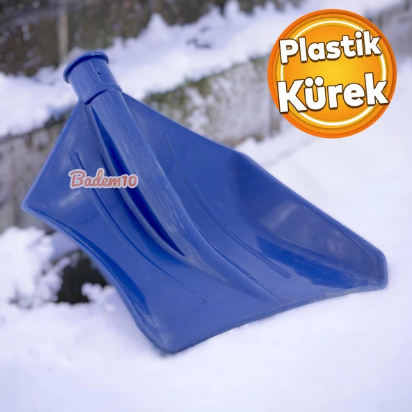 Plastik Faryap Kar Küreme Küreği 29x30 cm Kürek Ahır Gübre Hayvan Pisliği Temizleme Mavi Renk