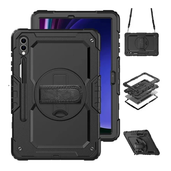 Samsung Galaxy Tab S8 Ultra/S9 Ultra/S10 Ultra Kılıf Defender Askılı Pars Case Fuji X900 X910 X920