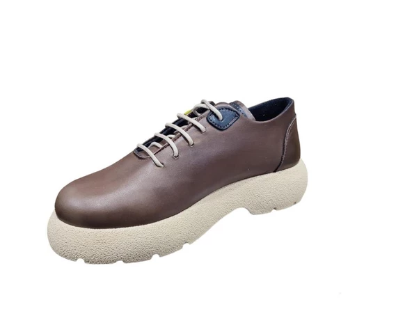 MAMMAMİA D23KA-6170 KALIN TABAN OXFORD DERİ KADIN AYAKKABI - 5
