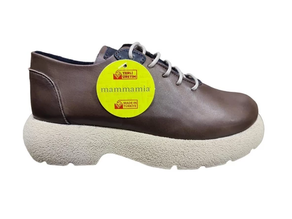 MAMMAMİA D23KA-6170 KALIN TABAN OXFORD DERİ KADIN AYAKKABI