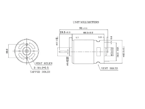 RS775 12 Volt 3000 RPM DC MOTOR - Resim 9