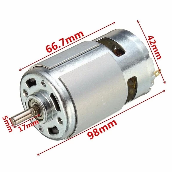 RS775 12 Volt 3000 RPM DC MOTOR - Resim 7