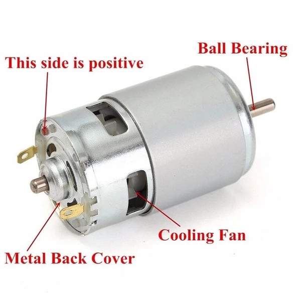 RS775 12 Volt 3000 RPM DC MOTOR - Resim 6