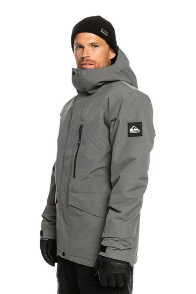 Quiksılver Mıssıon Solıd Jk Erkek Gri Snowboard Montu - 2