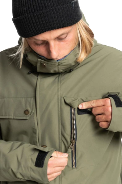 Quiksilver Raft Insulated Snow Jacket Haki - 5