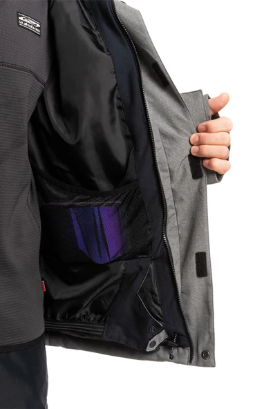 Quiksılver Mıssıon Solıd Jk Erkek Gri Snowboard Montu - 6