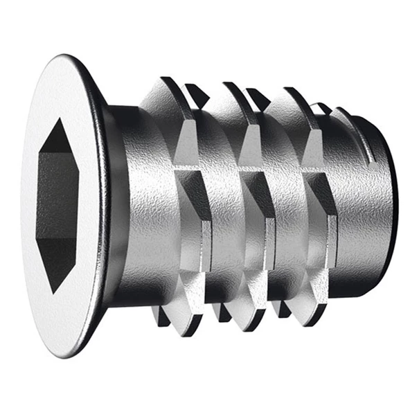 Metal Euro Dişli Dübel Ahşap Dübeli M6 8x16 Diş Çinko Mobilya Bağlantı Ünite Birleştirme (50 ADET) - 4