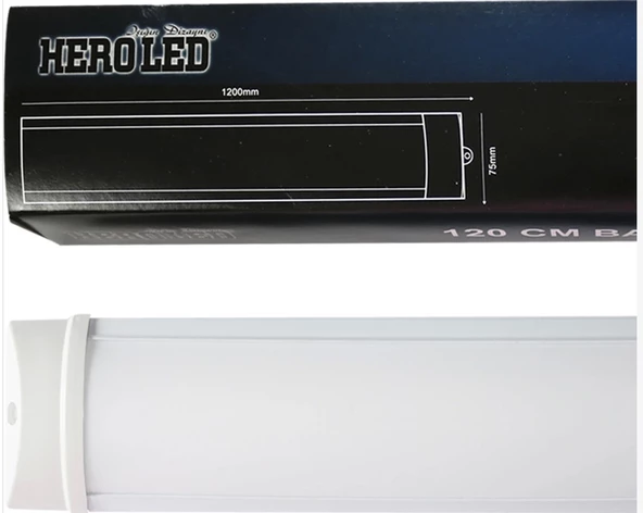 Hero Led 10 Adet 40 Watt 120 cm Yatay Bant ARMATÜRÜ-40W Bant Armatür-Beyaz