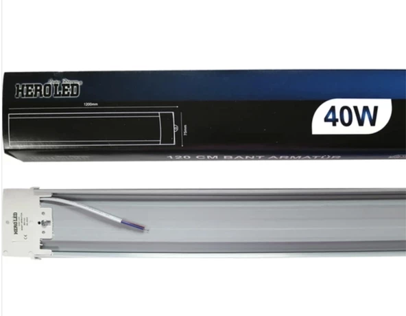 Hero Led 10 Adet 40 Watt 120 cm Yatay Bant ARMATÜRÜ-40W Bant Armatür-Beyaz - 2