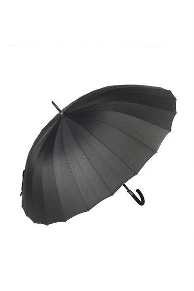 Siyah Protokol Baston 24 Tel Otomatik Erkek Şemsiye M21mar24telr001 M21MAR24TEL - 9