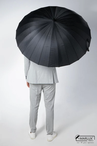 Siyah Protokol Baston 24 Tel Otomatik Erkek Şemsiye M21mar24telr001 M21MAR24TEL - 3