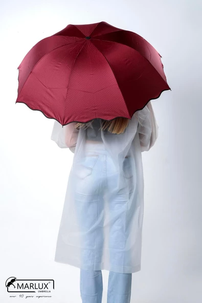 Marlux Bordo Mini Puantiye Kadın Şemsiye M21MAR301R001 - Resim 4
