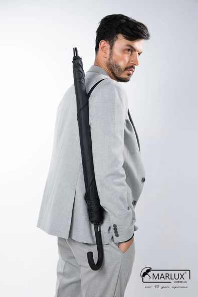 Siyah Protokol Baston 24 Tel Otomatik Erkek Şemsiye M21mar24telr001 M21MAR24TEL - 5