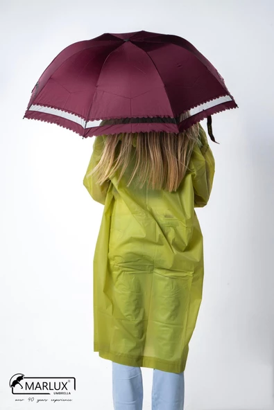 Marlux Bordo Dantelli Kadın Şemsiye M21MAR107R003 - Resim 2