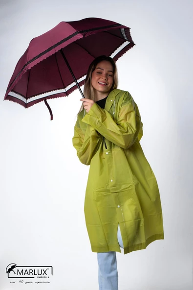 Marlux Bordo Dantelli Kadın Şemsiye M21MAR107R003 - Resim 4