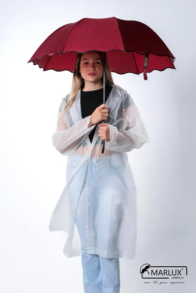 Marlux Bordo Mini Puantiye Kadın Şemsiye M21MAR301R001 ürün görseli 1