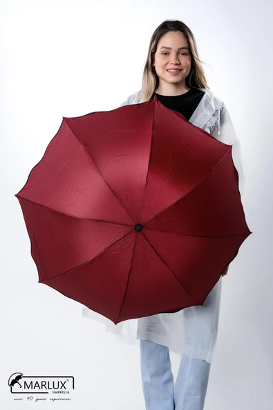 Marlux Bordo Mini Puantiye Kadın Şemsiye M21MAR301R001 - Resim 3
