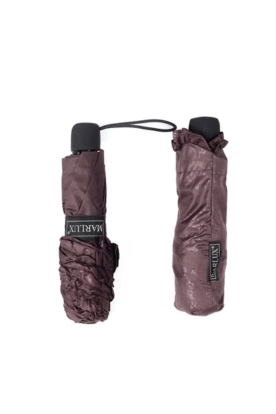 Marlux Mor Tam Bombeli Gizli Çiçek Desenli Kadın Şemsiye M21MAR246R003 - Resim 5