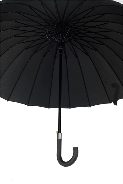 Siyah Protokol Baston 24 Tel Otomatik Erkek Şemsiye M21mar24telr001 M21MAR24TEL - 11