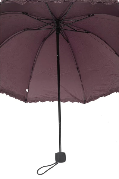 Marlux Mor Tam Bombeli Gizli Çiçek Desenli Kadın Şemsiye M21MAR246R003 - Resim 6