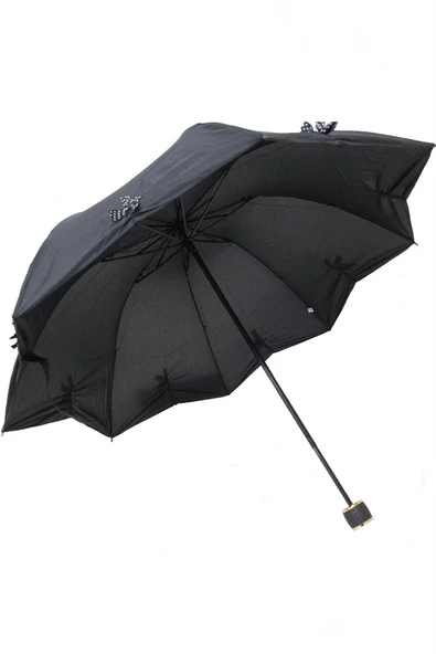 Marlux Siyah Fiyonklu Kadın Şemsiye M21MAR371R001 - Resim 3