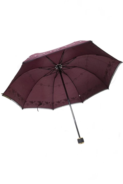 Marlux Bordo  8 Telli Rüzgar Koruma Kadın Şemsiye M21MAR417R001 - Resim 4
