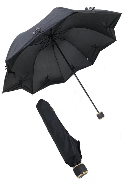 Marlux Siyah Fiyonklu Kadın Şemsiye M21MAR371R001 - Resim 2