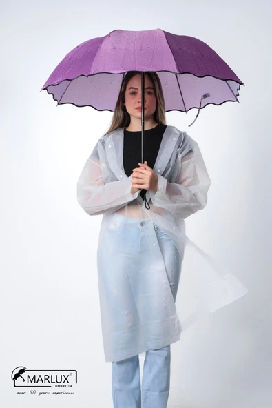 Marlux Pembe Yağmur Damlası Kadın Şemsiye M21MAR401R002 - Resim 4