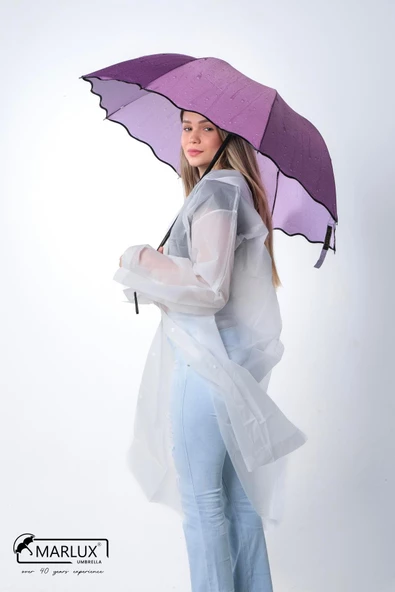 Marlux Pembe Yağmur Damlası Kadın Şemsiye M21MAR401R002 - Resim 2