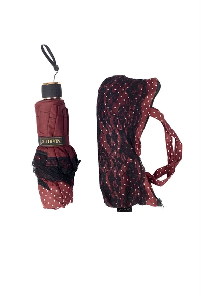 Marlux Bordo Çantalı Ve Dantelli Kadın Şemsiye M21MAR362R001 - Resim 7