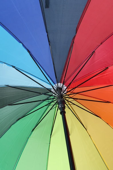 Marlux 16 Telli Kadın Gökkuşağı Baston Şemsiye M21MARC10R001 - Resim 7