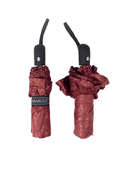 Marlux Bordo  Gizli Çiçek Desenli Tam Otomatik Kadın Şemsiye M21MAR5246LR002 - Resim 5