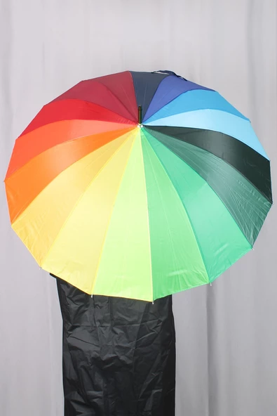 Marlux 16 Telli Kadın Gökkuşağı Baston Şemsiye M21MARC10R001 - Resim 8