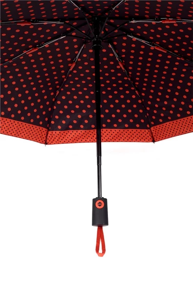 Marlux Kırmızı Siyah Tam Otomatik Kadın Şemsiye M21MAR6180R002 - Resim 3