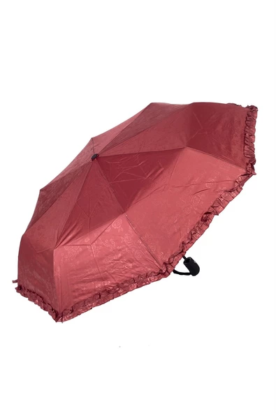 Marlux Bordo  Gizli Çiçek Desenli Tam Otomatik Kadın Şemsiye M21MAR5246LR002 - Resim 7