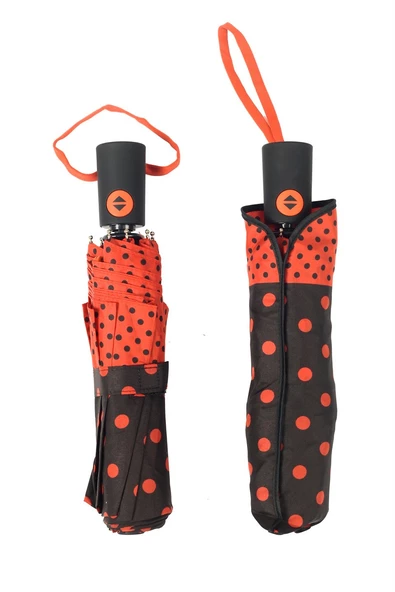 Marlux Kırmızı Puantiyeli Tam Otomatik Kadın Şemsiye M21MAR707R002 - Resim 4