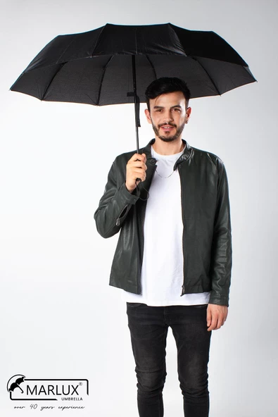 Marlux Siyah Tam Otomatik 10 Tel Erkek Lüks Şemsiye M21MAR705R001 - Resim 2