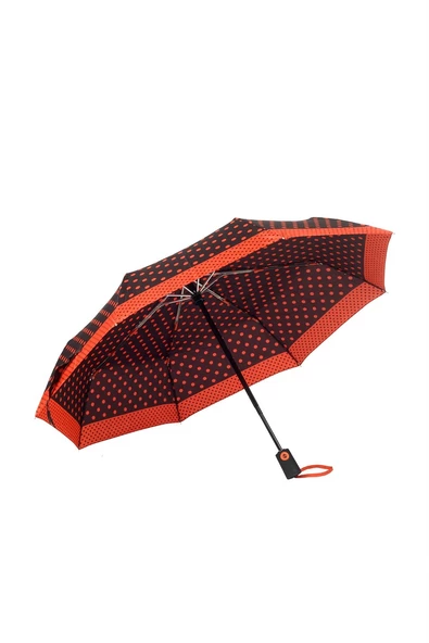 Marlux Kırmızı Puantiyeli Tam Otomatik Kadın Şemsiye M21MAR707R002 - Resim 2