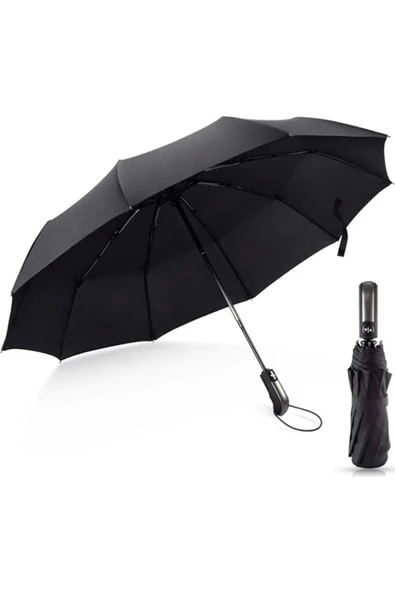 Marlux Siyah Tam Otomatik 10 Tel Erkek Lüks Şemsiye M21MAR705R001 - Resim 9