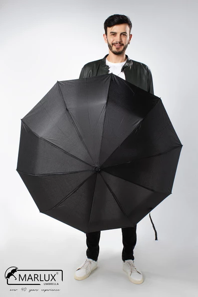 Marlux Siyah Tam Otomatik 10 Tel Erkek Lüks Şemsiye M21MAR705R001 - Resim 5