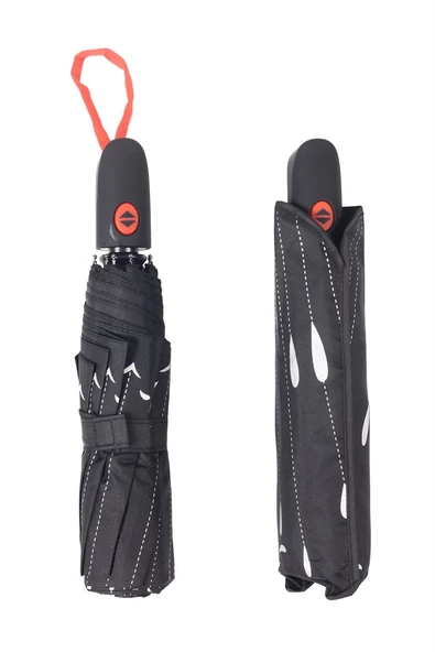 Marlux Siyah Damlalı Tam Otomatik Kadın Şemsiye M21MAR711R003 - Resim 5