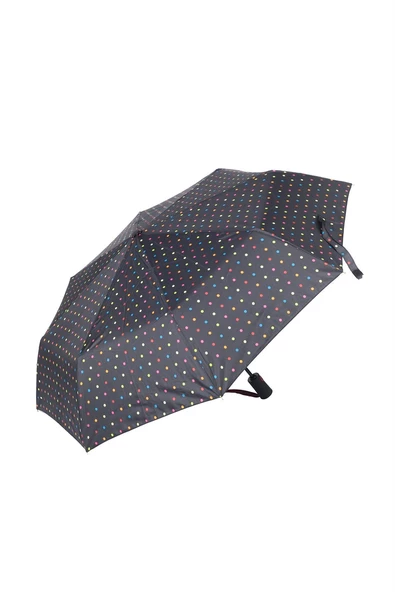 Marlux Siyah Alaca Renkli Puantiyeli Tam Otomatik  Kadın Şemsiye M21MAR710R004 - Resim 7