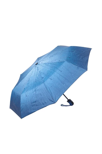 Marlux Koyu Mavi Su Damlası Tam Otomatik Kadın Şemsiye M21MAR709R001 - 9