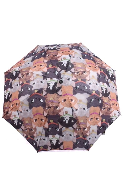 Marlux Kedi Desenli 8 Telli Manuel Rüzgara Dayanıklı Şemsiye M21MAR601R01 - 8