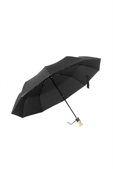 Marlux Siyah Desenli Rolls Royce Gold Saplı Ultra Lüks Premium Şemsiye  M21MAR1021R003 - Resim 2