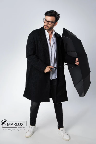 Marlux Siyah Rolls Royce Gold Saplı Ultra Lüks Premium Şemsiye  M21MAR1021R001 - Resim 8